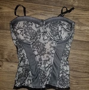 Lace bustier top